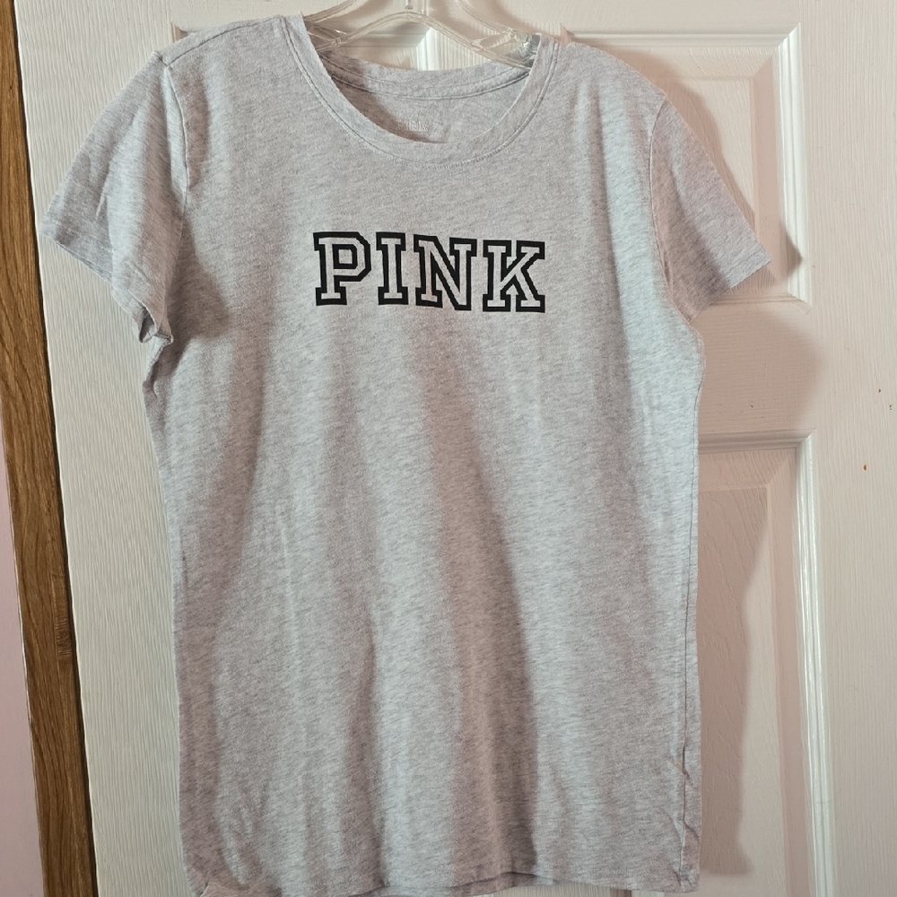 PINK Victoria's Secret Light Gray Tee
